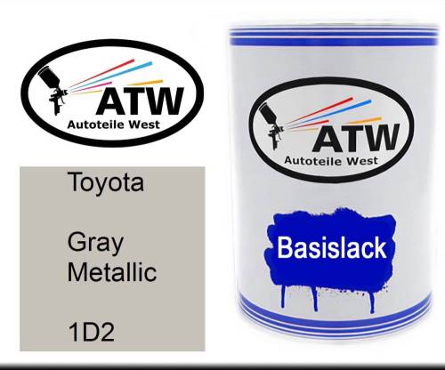 Toyota, Gray Metallic, 1D2: 500ml Lackdose, von ATW Autoteile West.